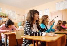 Engaged students at work in a classroom